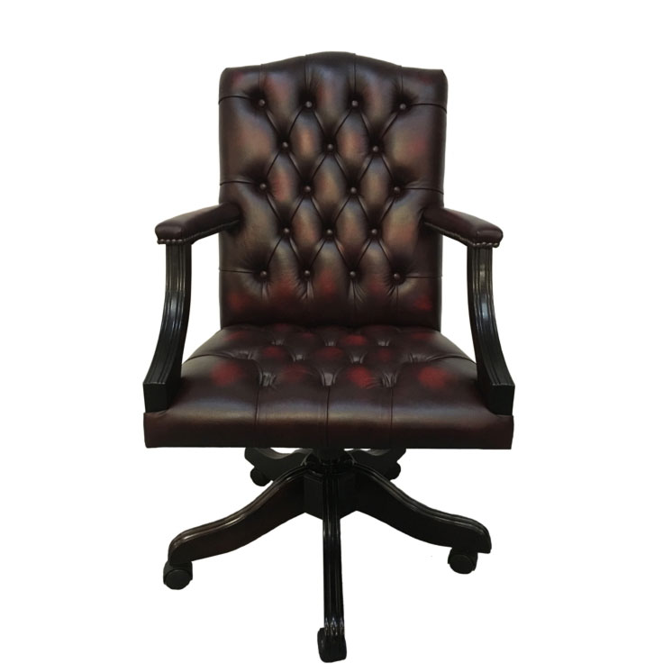 Master Desk Chairs Leather Yew Oak Walnut And Mahogany