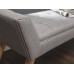 Milan Upholstered Bench Grey Hopsack