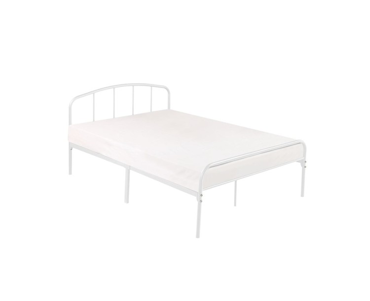 Milton White Modern 5FT Kingsize Bed