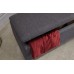 Dark Charcoal Grey Secreto Hopsack Fabric Lift Up Ottoman Storage Bench