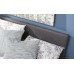 Grey Hopsack Fabric 4FT6 Double 135cm End Lift Ottoman Bed Frame