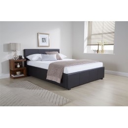 4FT6 Double Side Lift Ottoman Bed 135cm Bed Frame Black