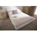 3FT Faux Leather Single Bed Frame with Headboard White