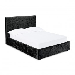 Rimini Black Velvet 4FT6 Double Bed