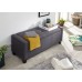 Charcoal Grey Fabric Verona Ottoman Storage Bench Box