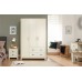 Lancaster 3 Door 2 Drawer Wardrobe Bedroom Furniture Cream