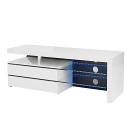 Contemporary High Gloss White Milano TV Unit