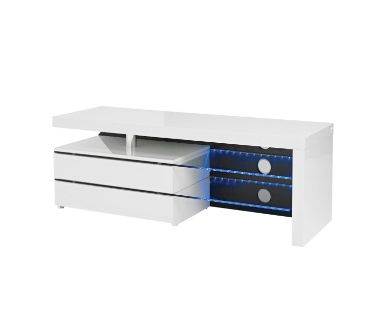 Contemporary High Gloss White Milano TV Unit