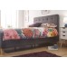 Ashbourne 4FT6 Double 135cm Ottoman Dark Grey Lift Up Storage Bed