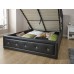 Hollywood 5FT Kingsize Bed 150cm Bedframe Gas Lift Black