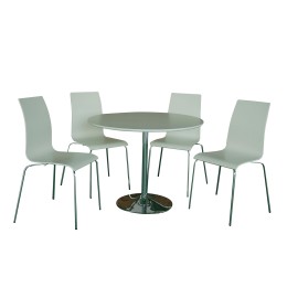 Soho High Gloss White Dining Set