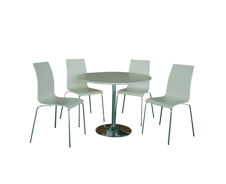 Soho High Gloss White Dining Set