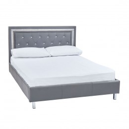 Crystalle 5FT Kingsize Bed Grey