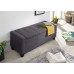 Charcoal Grey Fabric Verona Ottoman Storage Bench Box