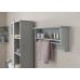 Modern MDF Colonial Towel Rail with Shelf Grey Bathroom Unit