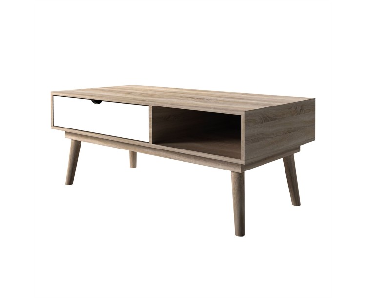 Scandi Oak White Living Room Coffee Table