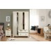 Lancaster 3 Door 2 Drawer Wardrobe Bedroom Furniture Cream