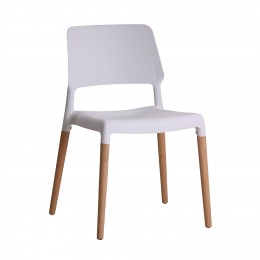Riva White Compact Chair Whte Pack of 2