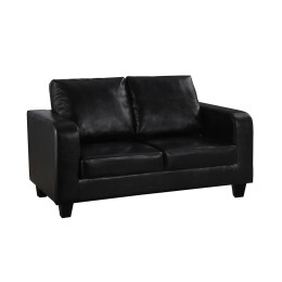 Sofa in A Box Black Faux Leather