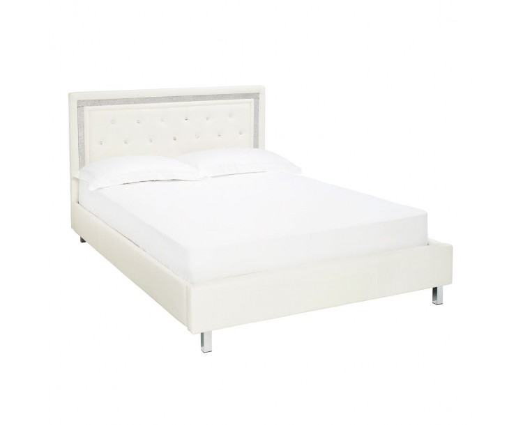 Crystalle 4FT6 Double Bed White