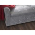 Verona Diamante Grey Chenille Lift Up Storage Window Seat