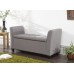 Verona Fabric Window Seat with Ottoman Storage Lift Up Grey