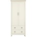 Lancaster 2 Door 2 Drawer Wardrobe Bedroom Furniture Cream