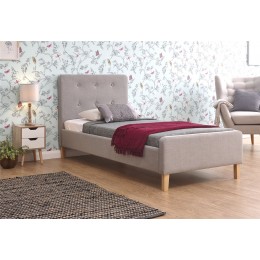 Ashbourne Light Grey Hopsack Fabric Single 3FT 90cm Bed Frame
