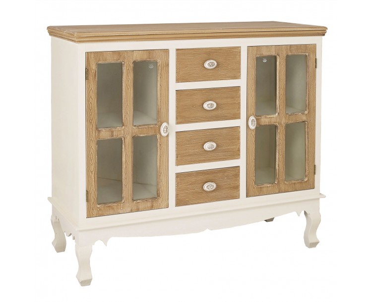 Juliette Sideboard with Glass Cream