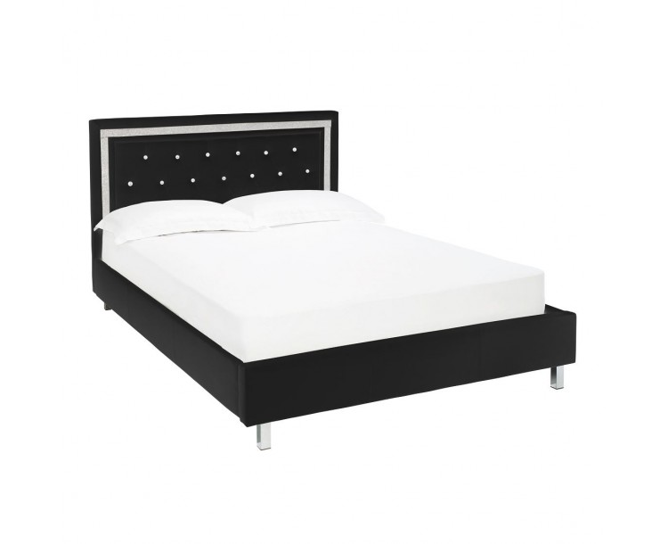 Crystalle 4FT6 Double Bed Black
