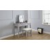 Contemporary Grey Hattie 2 Drawer Dressing Table And Matching Stool Set