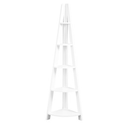 Tiva Corner Ladder Shelving White