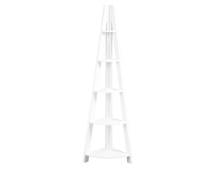 Tiva Corner Ladder Shelving White