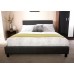 3FT Faux Leather Single Bed Frame with Headboard Black