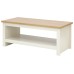 Lancaster Living Room Coffee Table with Shelf Cream