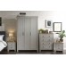 Lancaster 4 Piece Bedroom Set 3 Door Wardrobe 4 Drawer Chest Bedside Table Grey