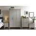 Lancaster 4 Piece Bedroom Set 3 Door Wardrobe 4 Drawer Chest Bedside Table Grey