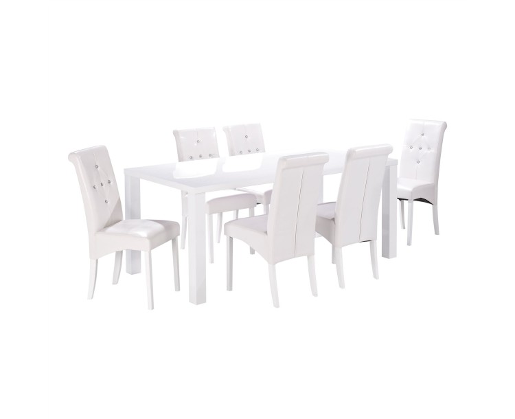 Monroe PUro Large Dining Table White