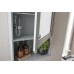 Modern MDF Colonial Grey Mirrored Cabinet with Shelf Bathroom Unit