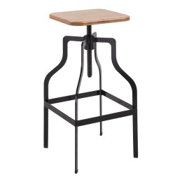 Shoreditch Black Bar Stool Rising Seat