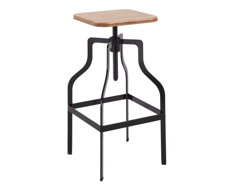 Shoreditch Black Bar Stool Rising Seat