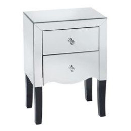 Valentina 2 Door Mirrored Bedside Cabinet