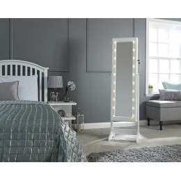 LED Amore Jewellery Cabinet Bedroom Furniture White