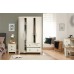 Lancaster 3 Door 2 Drawer Wardrobe Bedroom Furniture Cream