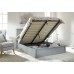 Modern Como Single 3FT 90cm Wooden Grey Lift Up Storage Ottoman Bed Frame