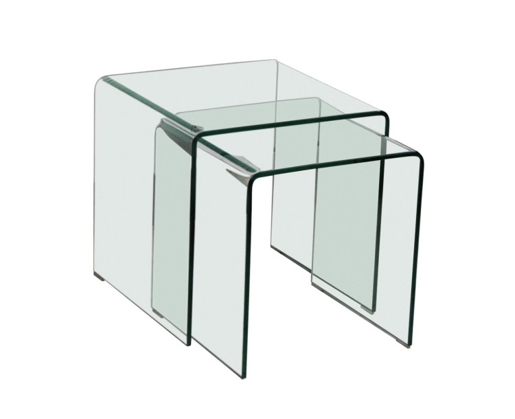 Azurro Nest of 2 Tables Glass