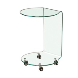 Azurro Compact Glass Lamp Table