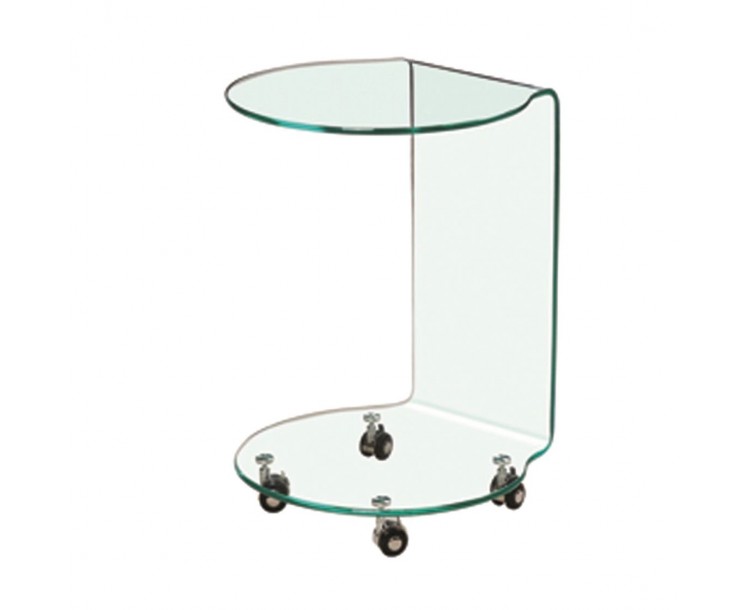 Azurro Compact Glass Lamp Table