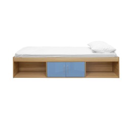 Dakota Oak Blue Laminated High Gloss Cabin Bed