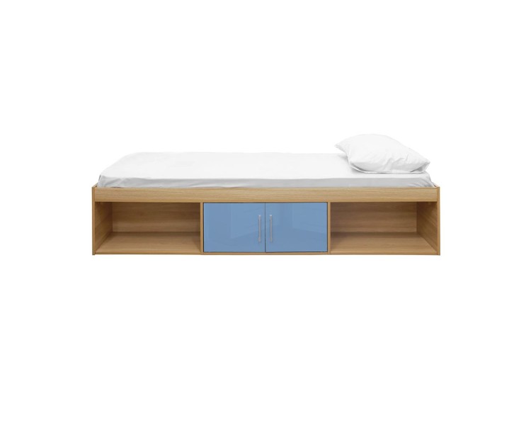 Dakota Oak Blue Laminated High Gloss Cabin Bed